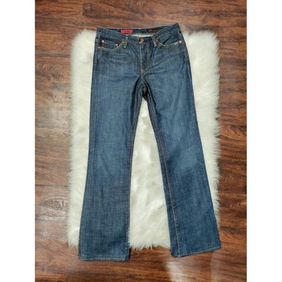 AG Adriano Goldschmied Mid Rise 90s Flare Leg Jeans Dark Denim Blue Y2K Size 27 - Picture 7 of 13